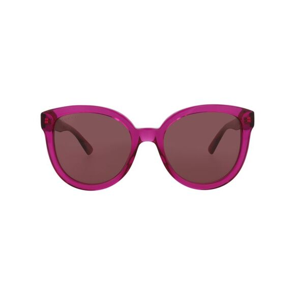Gucci Round-Frame Recycled Acetate Sunglasses Pink Womens - Picture 1 of 6